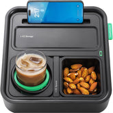 CouchConsole Original Tray cupholder keeps drinks steady on uneven surfaces.