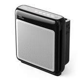 Coway Airmega 200M black front view showing compact design and intake performance.