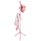 Cozivolife Kid's Coat Rack pink with 9 hooks for organized coats in hallway