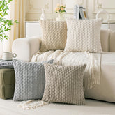 Cozoomy corduroy pillow cover 20x20 front view adds cozy texture to room