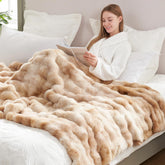 Cozy Bliss bubble blanket face close-up shows fluffy texture for cozy nights
