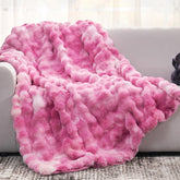 Cozy Bliss Bubble Throw on face-side fur texture for warm luxury
