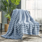 Cozy Bliss faux fur throw closeup showing ultra-soft texture for cozy nights