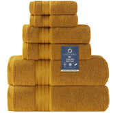 COZYART Gold Bath Towels 27x54 offer plush Turkish cotton for spa-like softness after shower