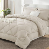 CozyLux California King Comforter on bed for all-season softness and breathability