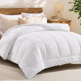 CozyLux Comforter queen flat lay showcases all-season warmth and cloud-soft texture