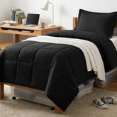 CozyLux twin-xl black comforter with soft microfiber for all-season comfort.