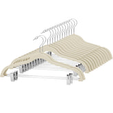 Cozymood velvet skirt hangers pack of 24 for space-saving wardrobe organization.