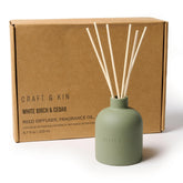 Craft & Kin earthenware diffuser jar elevates ambiance in any room.