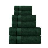 CraftBerry luxury bath towels set in dark green, 27x54, highly absorbent and plush.