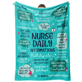 Craftique nurse blanket with daily affirmations for daily motivation