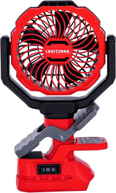 CRAFTSMAN clip-on fan clips securely for portable cooling
