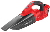 Craftsman V20 cordless hand vacuum ready for quick shop cleanups.