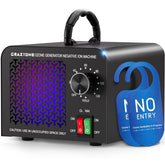 CrazyOne ozone generator front view shows compact design with strong odor removal potential.