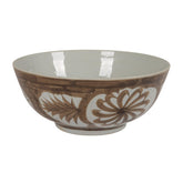 Creative Co-Op hand-painted stoneware bowl with watercolor florals for elegant table display