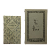 Creative Co-Op MDF and canvas book boxes set of two organized keepsakes on a table.