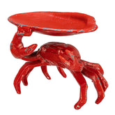 Creative Co-Op distressed red crab dish holds keys and small items