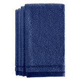 Creative Scents cotton fingertip towels in navy blue, 4-pack, soft and highly absorbent for quick drying.