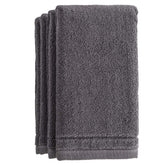 Creative Scents cotton fingertip towels in grey offer soft, quick-drying hand drying for any bathroom.