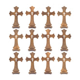 Cregugua wood standing cross 9inch for elegant home altar display