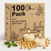 Crenovo bulk soy wax tea lights glowing softly for events and decor