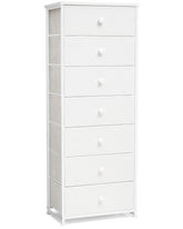 Crestlive tall dresser front view with seven drawers for organized clothing storage.