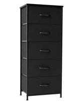 Crestlive vertical dresser top view shows wood surface and fabric drawers for organized storage.