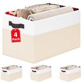 Criusia 4-pack baby clothes organizer bin assembly with dual-tone design for nursery organization.