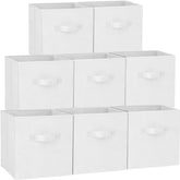 Criusia storage cubes with sturdy handles for easy shelf to room transport