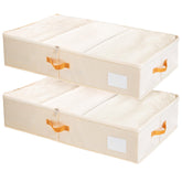 Criusia under-bed storage bins with clear PVC lids for quick visibility and dust protection.