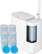 CTIME bathroom trash can set with pop-up lid for easy waste disposal