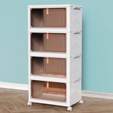 CTSNSLH 4-tier storage bin with lid top view illustrates compact organization.