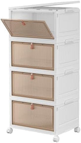 CTSNSLH 4-tier storage bin with lid keeps items dust-free and easy to access.