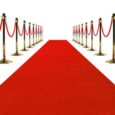 Cuckan red carpet runner 3x10ft unrolled for a grand wedding entrance.