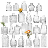 CUCUMI 24-pack glass bud vases for elegant centerpieces.