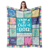 CUJUYO Christian Gifts Blanket close-up texture shows plush softness for cozy evenings