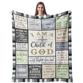 CUJUYO Christian gifts blanket on sofa provides cozy warmth for family movie nights.