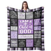 CUJUYO blanket on bed shows warm, faith-inspired design for cozy evenings