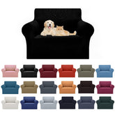 Cupuamon stretch chair slipcover with elastic bottom for a secure fit.