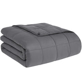 CuteKing weighted blanket for adults in gray promotes relaxation with a soft premium cover.