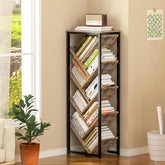 Cutogxon Tree Bookshelf 9-tier wood frame ready for hardcover books and display.