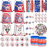 Cyclescrux baseball party favors drawstring bags with colorful characters for easy gift organization