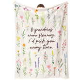 Cylitmer grandma floral blanket full view, a warm, heartfelt gift idea.