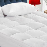 CYMULA full-size topper with soft fabric for comfortable sleep setup.