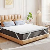Czpalo 3-inch gel memory foam topper on a queen bed delivers cooling comfort.