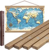 DACRI HOME 36-inch poster hanger in teak wood with strong magnets