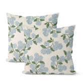DAFENA navy blue hydrangea pillow cover for spring sofa decor.
