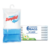 DampRid Fresh Scent Hanging Bag six-pack refreshing closet air and fabrics.