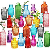 Dandat colorful glass vases set for vibrant centerpieces and easy home decor.