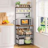 DAOUTIME 4-tier coffee bar station with ample mug storage.